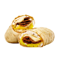 steak egg cheese wrap